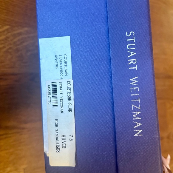 Stuart Weitzman Silver/Metallic 4 inch sandals - Picture 6 of 7